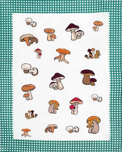 JEDEKA MUSHROOM bavlnená kuchynská utierka 50 x 64