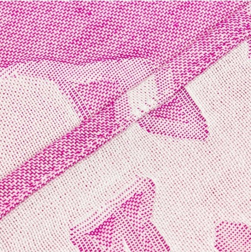 PLIENKA BAMBUSOVÁ 75X75 ZVIERATKA MAGENTA
