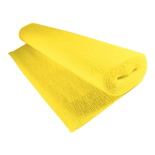 Taliansky krepový papier, žltý hodvábny papier, 180g, 50x250 cm, žltý