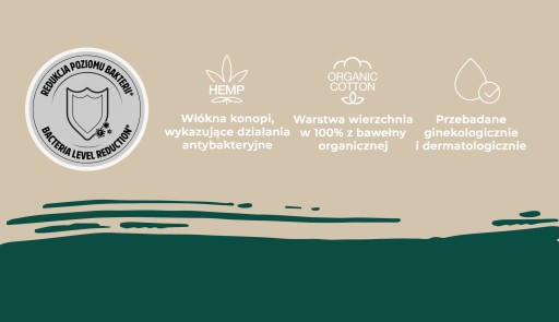 Cleanic Naturals Hemp Day hygienické vložky, 10 ks.