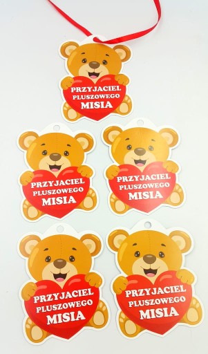 Papierové medaily Teddy Bear's Friend 5 ks