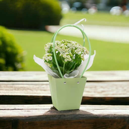 Flower Box Flower Bag Svadobné prijímanie ku dňu matiek ZELENÁ 3249