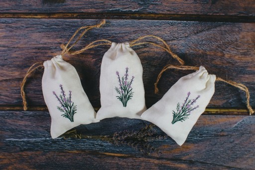 100% ZERO WASTE LINEN levanduľová taška do šatníka
