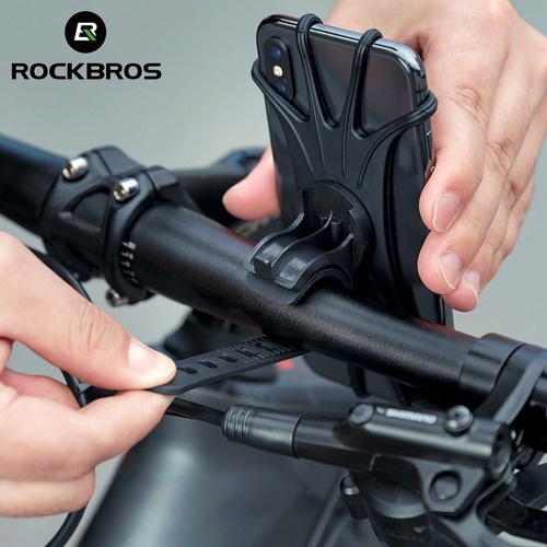Rockbros LF436BK gumený držiak telefónu na bicykel, flexibilný, univerzálny