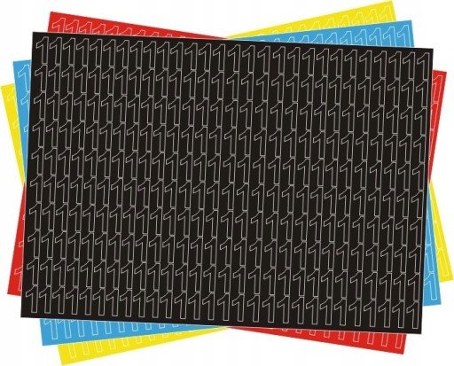 Sada samolepiacich čísel 1, 2,5 cm, 280 ks