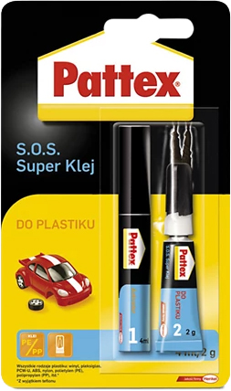 Lepidlo Pattex S.O.S Super lepidlo na plasty 2g+4ml