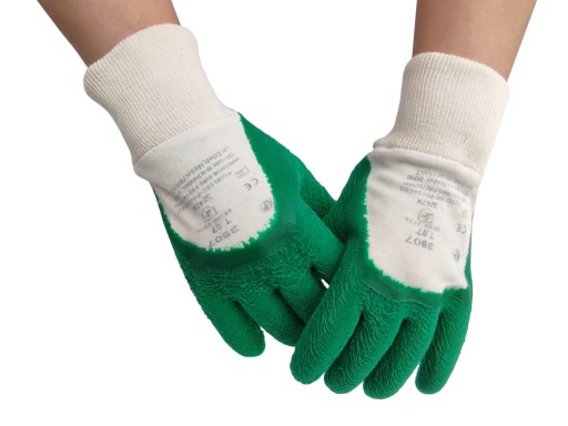 LATEXOVÉ PRACOVNÉ RUKAVICE EUROSTRONG 3810/ 10