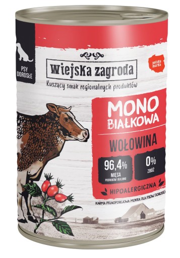 COUNTRY FARM Monoproteínové hovädzie mäso pre psov 400g
