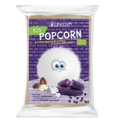 Modrý kukuričný popcorn s bambuckým maslom a sódou