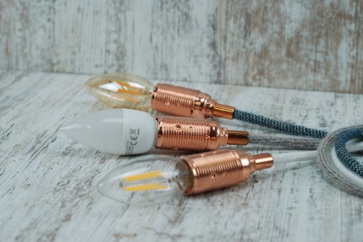 medený pavúk LOFT držiak LED žiarovky