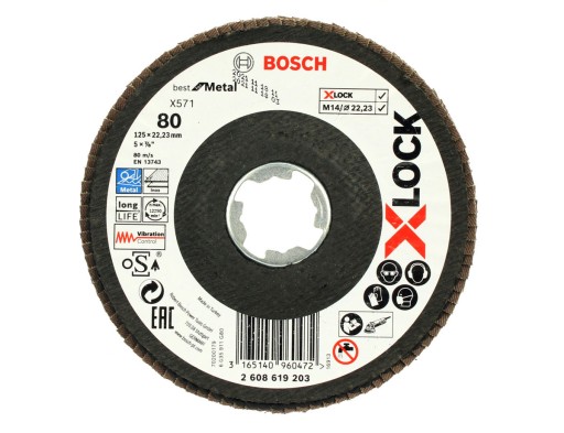 BOSCH KOTOUČ KLAPKA 125mm GR.80 X-LOCK NA KOV