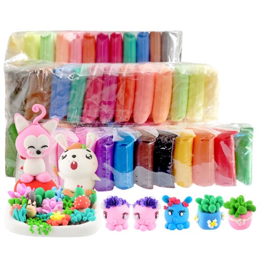 Plastelína, foamcoline, polymérová hmota, senzorické cesto, 24 kusov