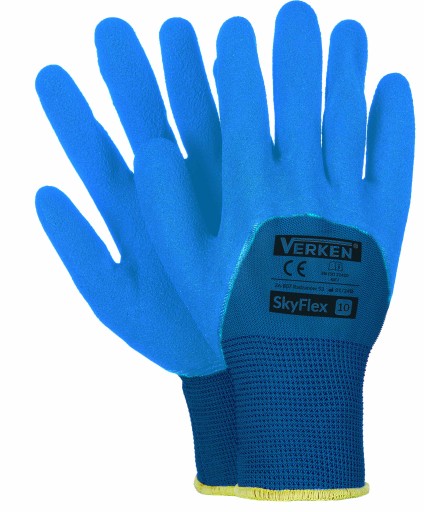 Pracovné rukavice SKY FLEX - perfektne padnú SPANDEX VERKEN - 9 L