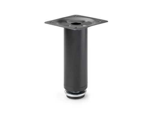 Okrúhle kovové nábytkové nohy V-10 cm, čierne