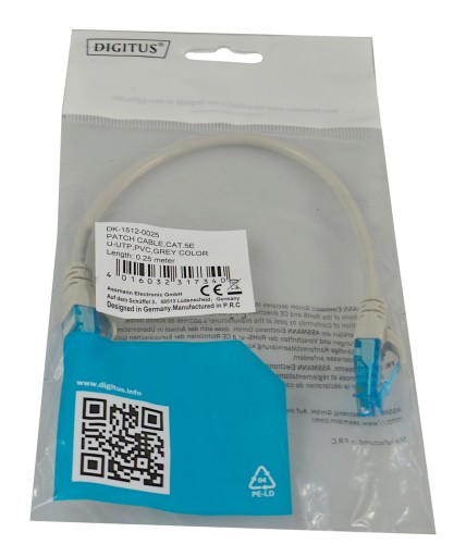 Lan Ethernet RJ45 sieťový kábel 0,25 m CAT 5e