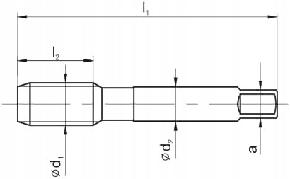 FANAR Strojový závitník M6 DIN-352D (6H) HSS