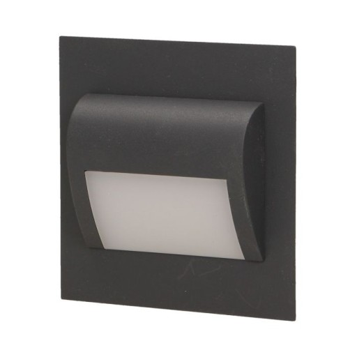 Schodiskové svietidlo pod omietku čierna LED 1,5W 12V DC 30lm 3000K DRACO ORNO