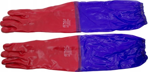 Dlhé ochranné gumené rukavice z PVC, 60 cm