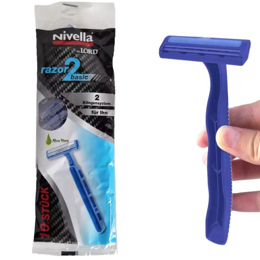 10 ks holiaci strojček NA HOLENIE JEDNORÁZOVÝ holiaci strojček 2-ČEPELOVÉ ALOE ŽILETKY 10X