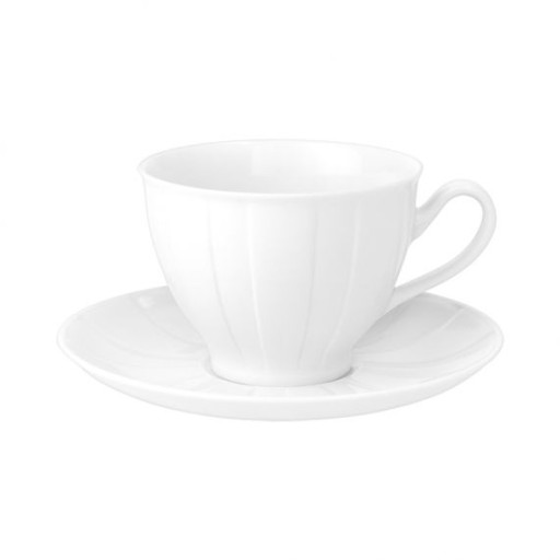250ml šálka s podšálkou, biely POĽSKÝ porcelán