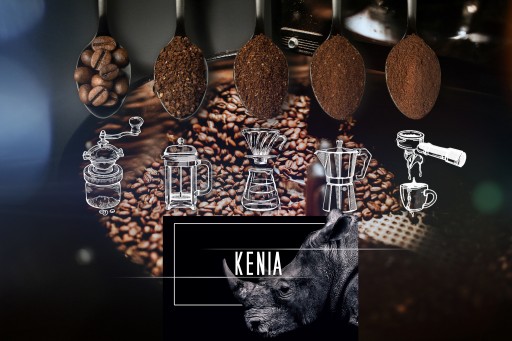 Čerstvo pražené kávové zrná 100% Arabica Kenia 50G pre kávovar na espresso