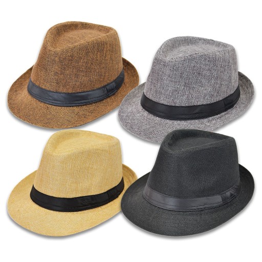 LETNÁ ČIAPKA FEDORA so stuhou na plážové mesto letné unisex RÔZNE FARBY