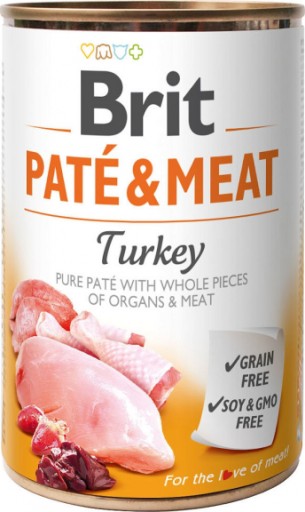 BRIT PATE & MEAT TURECKO JEDLO S TURECKOM 400g