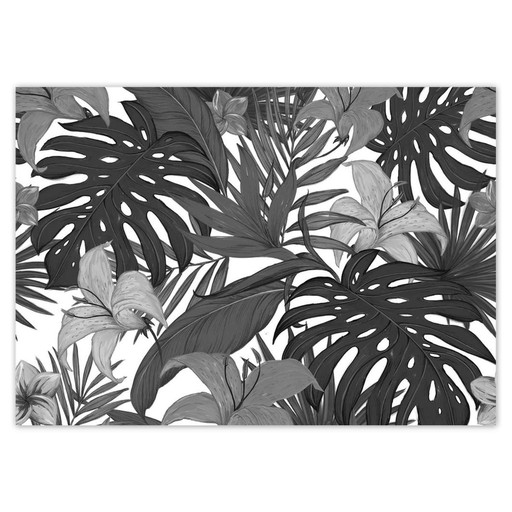 Samolepky A5 LEVEL Čiernobiele monstera