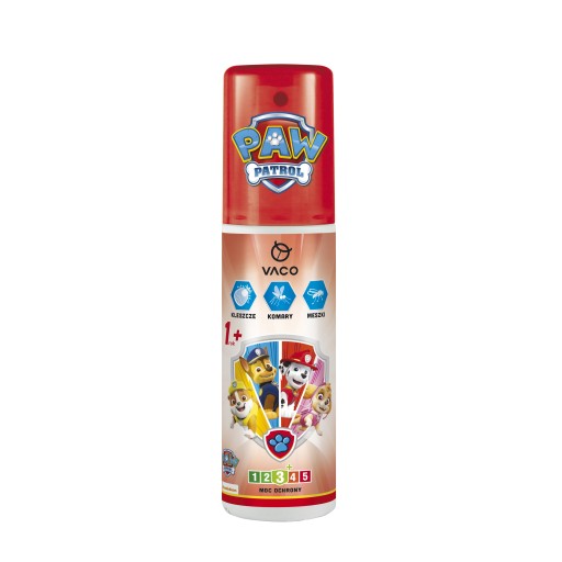 VACO PAW PATROL tekutina proti kliešťom, komárom a pakomárom pre deti 90 ml