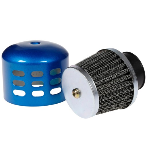 VZDUCHOVÝ FILTER KUŽEĽOVÝ, modrý, priemer 31mm Moretti