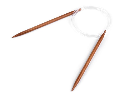 Bambusové ihly s akrylovou niťou / 80 cm / 6,0 mm