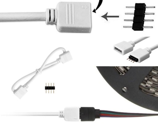 Rozdvojka predlžovacieho kábla pre RGB LED pásy 4pin