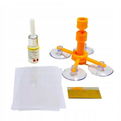 OPRAVNÁ SÚPRAVA NA OPRAVU OKIEN AUTA XL, ČIERNY, TRHLINY
