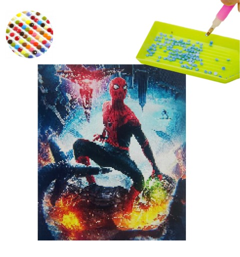DIAMANTOVÁ VÝŠIVKA Diamantová maľba Spiderman Diamantová mozaika 5D DETI