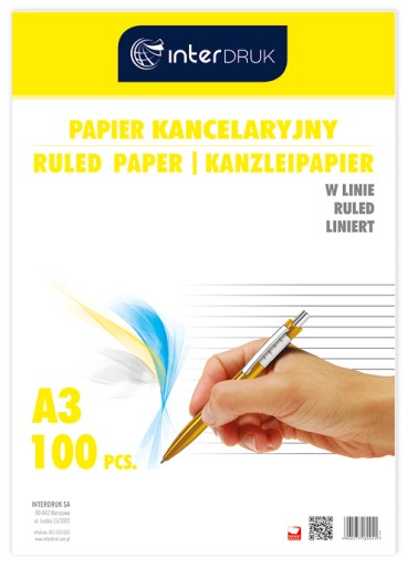 Linkovaný kancelársky papier Interdruk A3, 100 listov