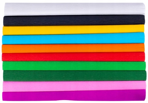 CRIPPED Tissue Paper Astra 10 živých farieb DEKORATÍVNE PRE DEKORÁCIE ASTRAPAP