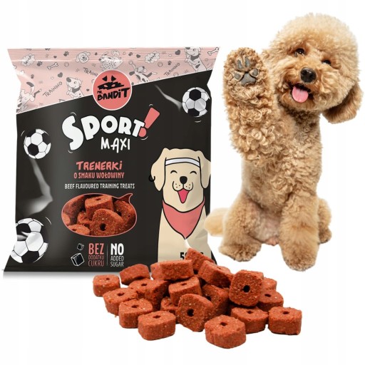 Cvičiteľ psov maškrty z hovädzieho mäsa Mr. Bandit Sport Maxi 500g