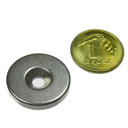NEODYMOVÝ MAGNET 18x7 / 3,5x3 mm N42 S OTVOROM NA SKRUTKU