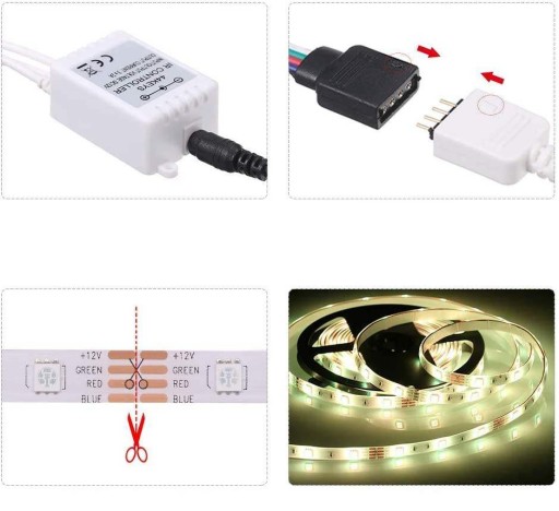 LED pásik svieti 5m RGB viacfarebný + diaľkové ovládanie