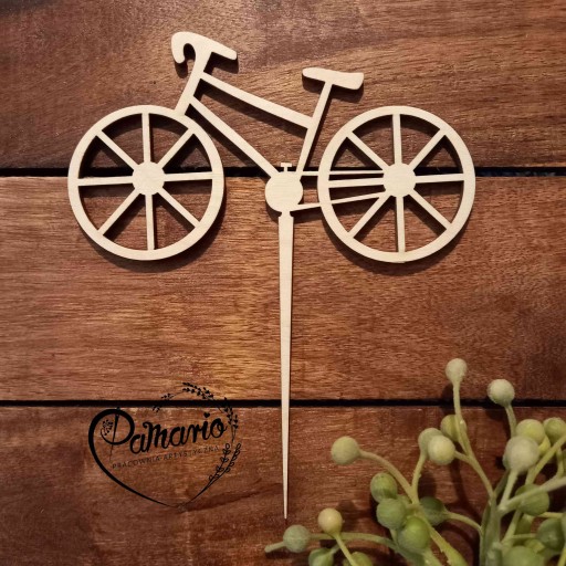 Dekorácia na tortu Bicycle Bike topper z preglejky 12 cm