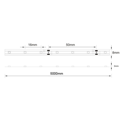 LED pásik 12V 5m IP44 zelený Polux