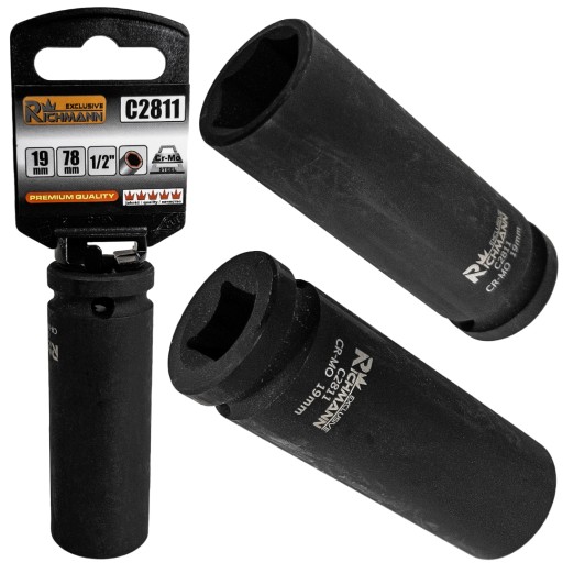 DLHÁ ZÁSUVKA PRE NÁRAZOVÝ KĽÚČ ZÁSUVKA 19 mm 1/2