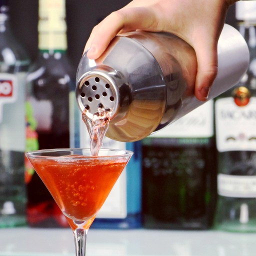 BARTMAN SHAKER NA NÁPOJE KOKTEJLY SHAKER 500ml SKLENENÝ 0,5L STRIEBORNÝ