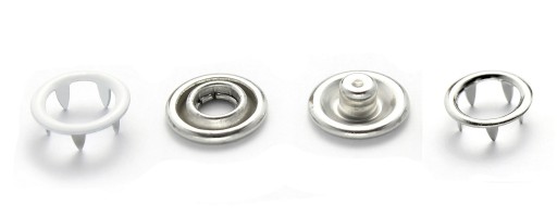 Pružinové západky 7,8 mm. 20 sád detských patentiek