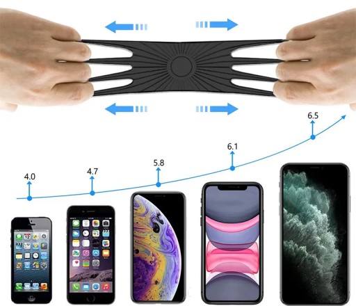GUMOVÝ DRŽIAK NA TELEFÓN, SMARTFÓN, BICYKEL, MOTOR SKÚTRE, OTOČNÝ O 360°
