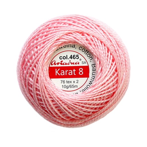 Karat šnúra 8 svetloružová 0465 ARIADNA 10g 65m