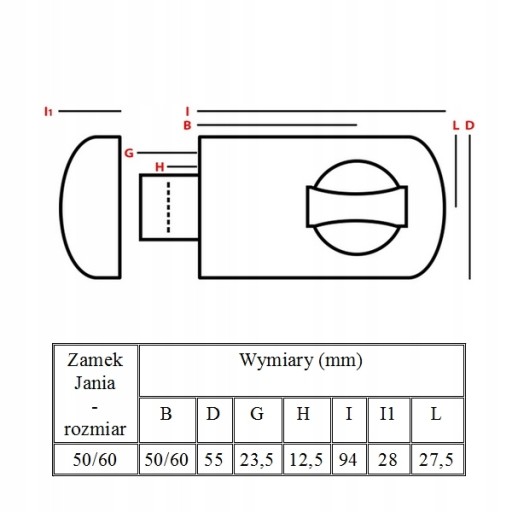Jania biely povrchový zámok