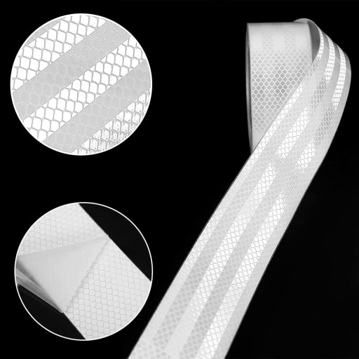 REFLEXNÁ SAMOLEPIACA NÁLEPKA BIELA 5cm