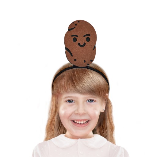 ZEMIAKOVÁ ČELENKA, DIEVČENSKÝ OUTFIT ZEMIAKOV, HNEDÁ PLSTEŇ