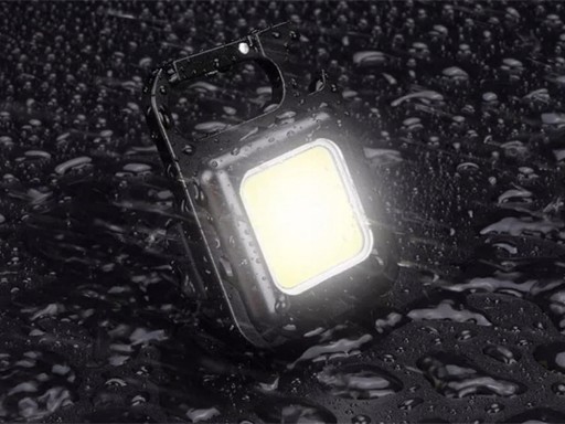COB LED kľúčenka lampa s magnetom baterka USB otvárač